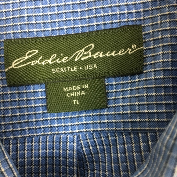 Eddie Bauer Long Sleeve Men's Dress Shirt Size TL - Picture 3 of 5